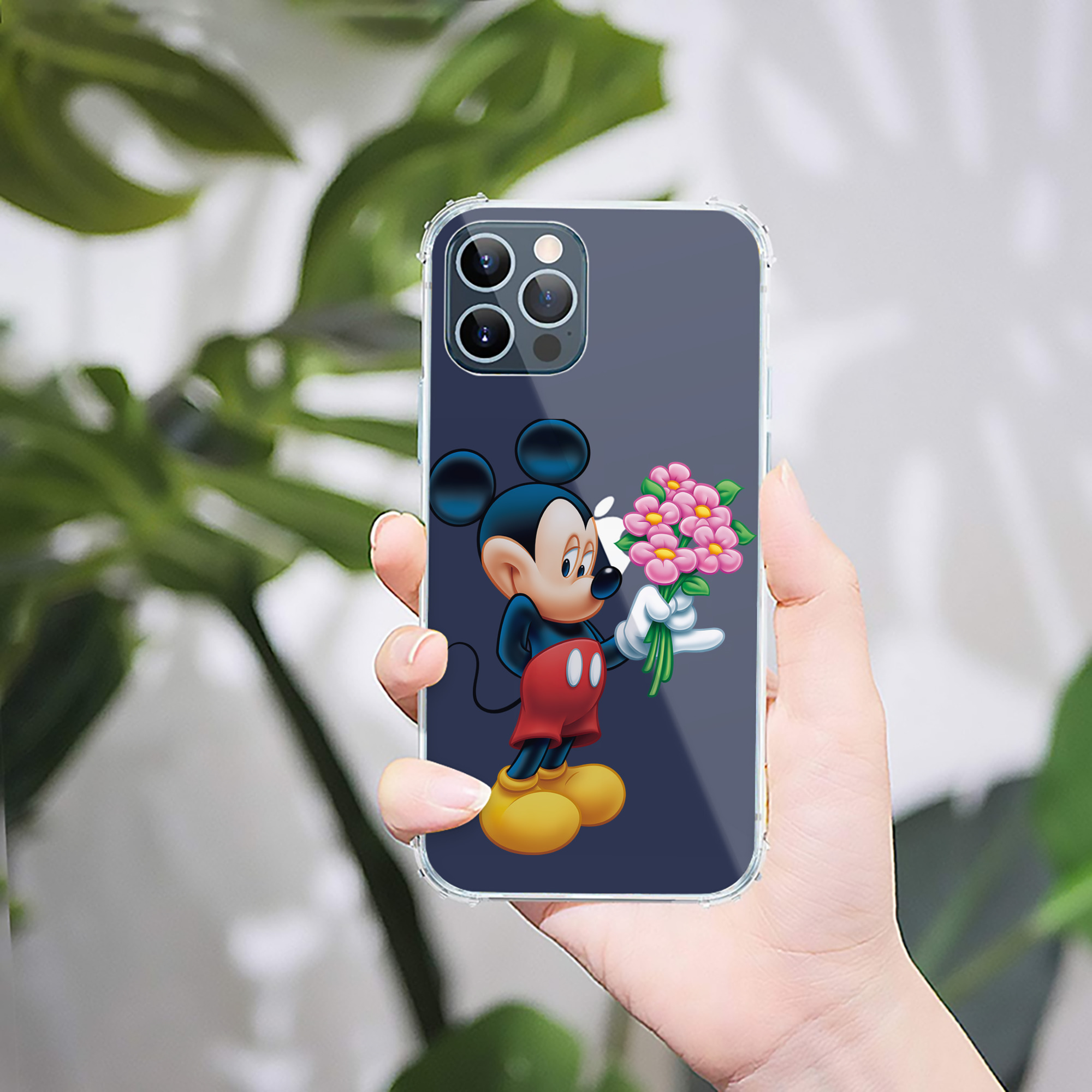 （画像用） ミッキーマウス Mickey Mouse 【iPhone 12シリーズ対応】透明スマホケース（クリアソフトケース）